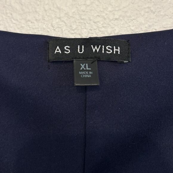 As U Wish Peasant Smock Babydoll Floral Embroidered Dress XL - Picture 2 of 7